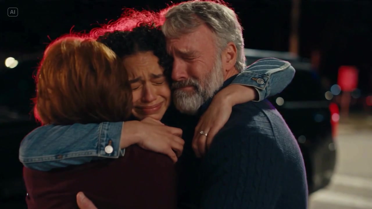 A fictional daughter reunites with her parents in the campaign film